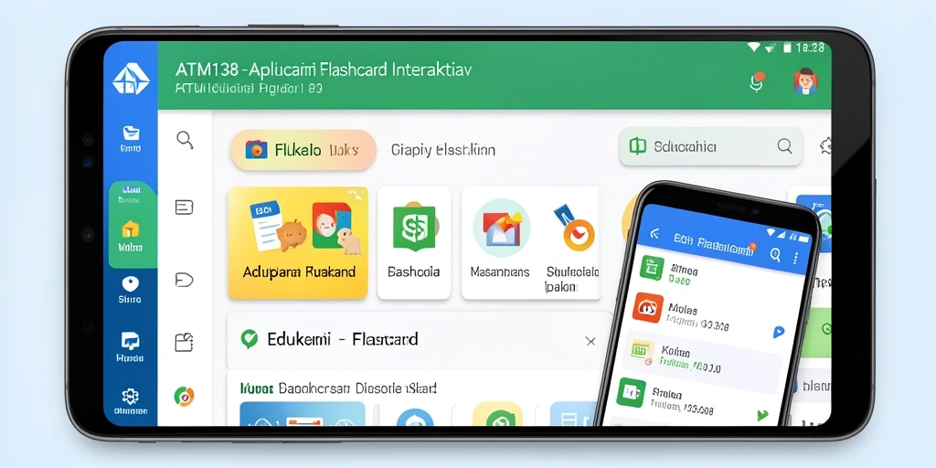 Antarmuka aplikasi Flashcard yang intuitif dan menarik