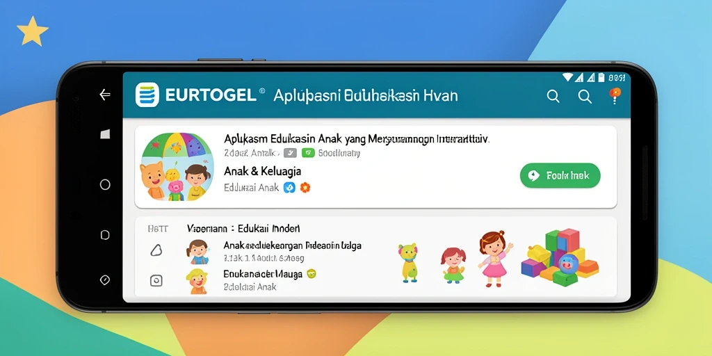 Tampilan antarmuka edukatif yang menarik dan interaktif.