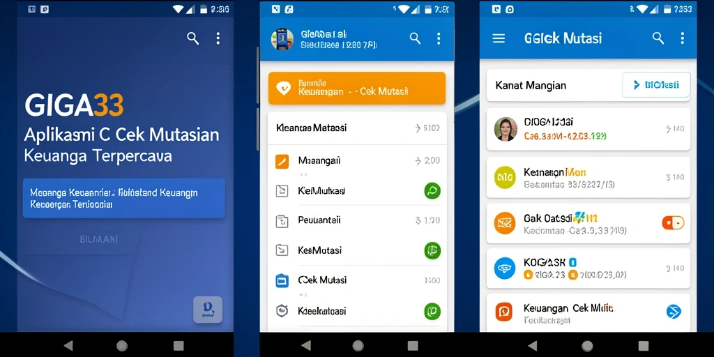 Antarmuka Cek Mutasi GIGA33 yang informatif dan mudah dipahami.
