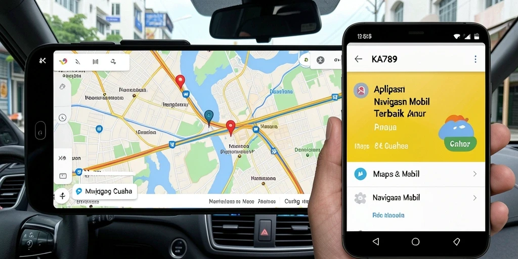 Antarmuka KA789 yang intuitif untuk navigasi mobil.