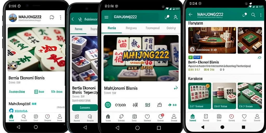 Tampilan antarmuka aplikasi MAHJONG222 yang menawan dan informatif.