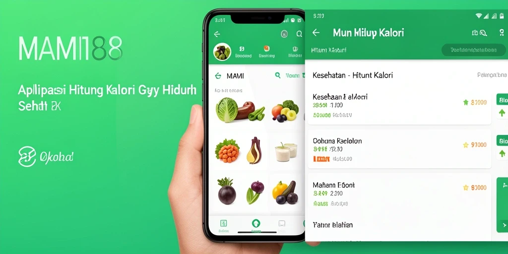 Tampilan antarmuka MAMI188 dengan fitur Hitung Kalori yang menarik.
