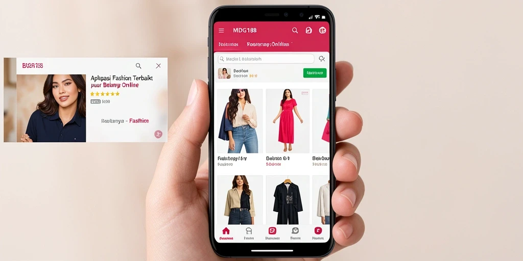 Antarmuka MDG188 menampilkan koleksi fashion terkini yang menarik.