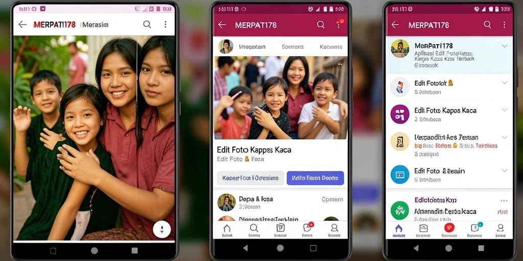 Antarmuka aplikasi Edit Foto Kertas Kaca yang menarik dan mudah digunakan.