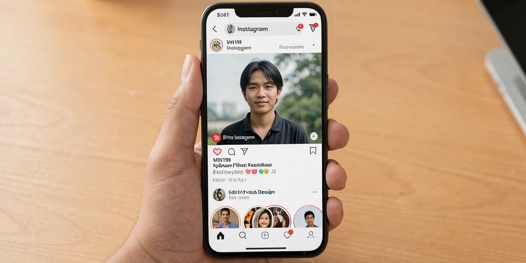 Tampilan antarmuka aplikasi WIN199 untuk Filter Instagram yang menarik.